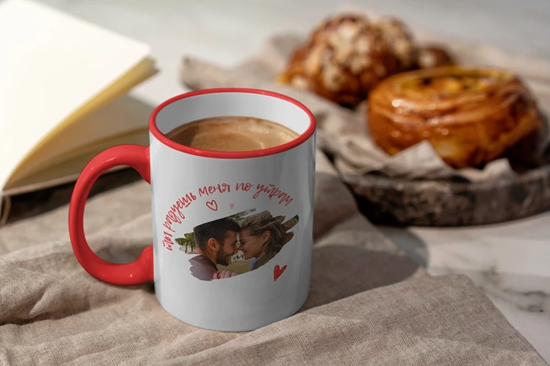 Печать фото на белой керамической кружке в Таллине - пример готовой работы Postifoto