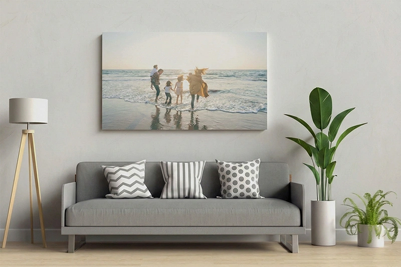 Fotolõuendi trükk: pereportree elutoas