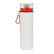 Алюминиевая фляжка красная крышка