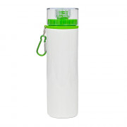 Алюминиевая фляжка зеленая крышка