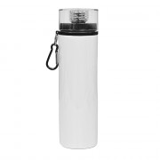 Алюминиевая фляжка черная крышка